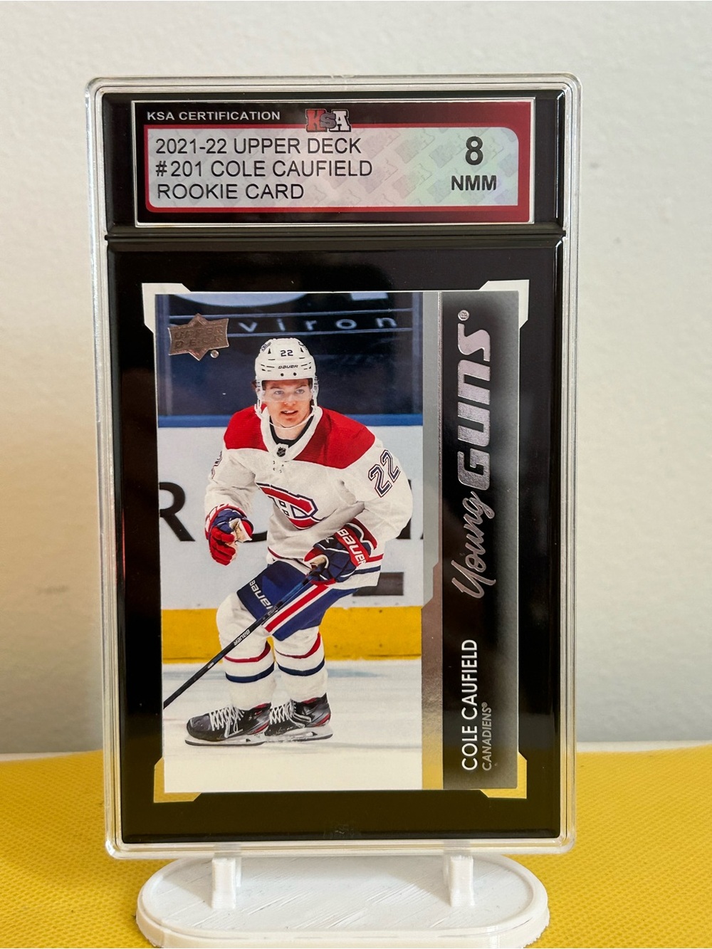 2021-2022 Upper Deck Young Guns Cole Caufield #201 RC Rookie KSA 8
